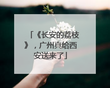 《长安的荔枝》，广州真给西安送来了