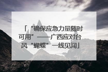 “确保应急力量随时可用”——广西应对台风“蝴蝶”一线见闻