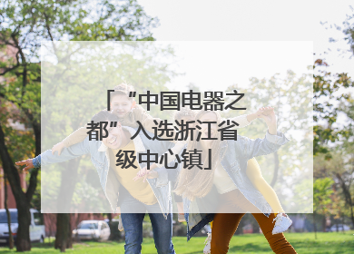 “中国电器之都”入选浙江省级中心镇