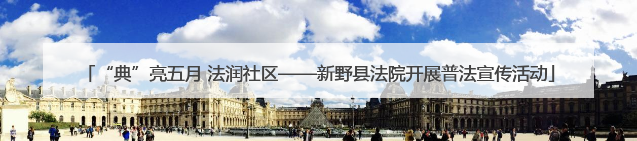 “典”亮五月 法润社区——新野县法院开展普法宣传活动
