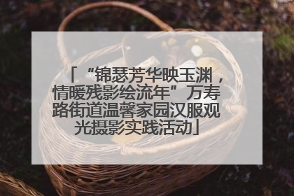 “锦瑟芳华映玉渊，情暖残影绘流年”万寿路街道温馨家园汉服观光摄影实践活动