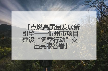 点燃高质量发展新引擎——忻州市项目建设“冬季行动”交出亮眼答卷