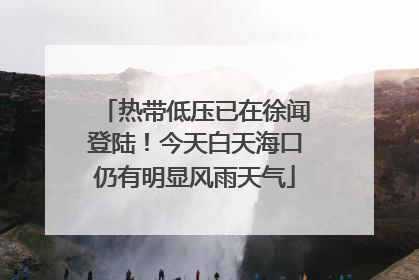 热带低压已在徐闻登陆！今天白天海口仍有明显风雨天气