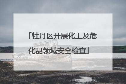 牡丹区开展化工及危化品领域安全检查