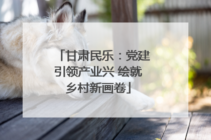 甘肃民乐：党建引领产业兴 绘就乡村新画卷