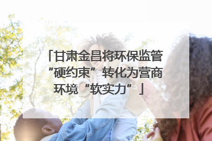 甘肃金昌将环保监管“硬约束”转化为营商环境“软实力”