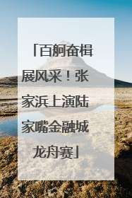 百舸奋楫展风采！张家浜上演陆家嘴金融城龙舟赛