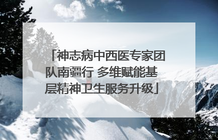 神志病中西医专家团队南疆行 多维赋能基层精神卫生服务升级