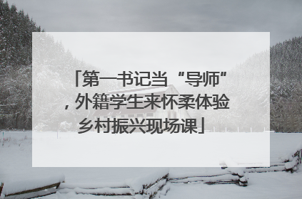 第一书记当“导师”，外籍学生来怀柔体验乡村振兴现场课