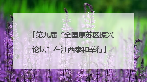 第九届“全国原苏区振兴论坛”在江西泰和举行