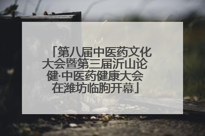 第八届中医药文化大会暨第三届沂山论健·中医药健康大会在潍坊临朐开幕