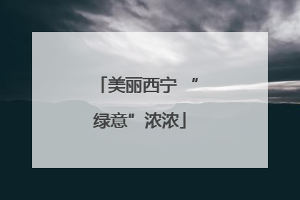 美丽西宁 “绿意”浓浓