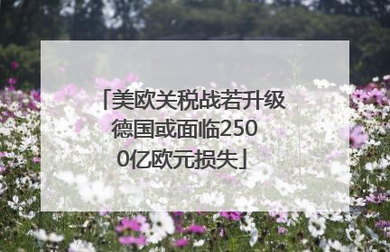 美欧关税战若升级 德国或面临2500亿欧元损失