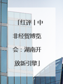 红评丨中非经贸博览会：湖南开放新引擎