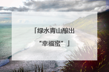 绿水青山酿出“幸福蜜”