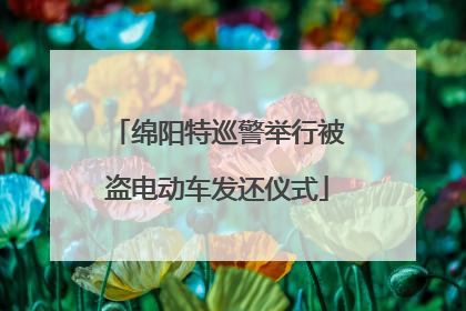 绵阳特巡警举行被盗电动车发还仪式