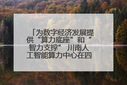 为数字经济发展提供“算力底座”和“智力支撑” 川南人工智能算力中心在四川泸州启动