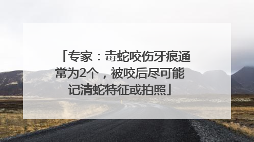 专家：毒蛇咬伤牙痕通常为2个，被咬后尽可能记清蛇特征或拍照