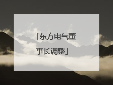 东方电气董事长调整