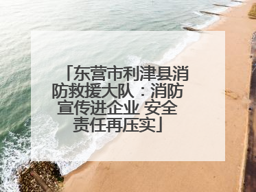 东营市利津县消防救援大队：消防宣传进企业 安全责任再压实