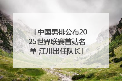 中国男排公布2025世界联赛首站名单 江川出任队长