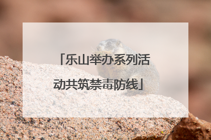 乐山举办系列活动共筑禁毒防线