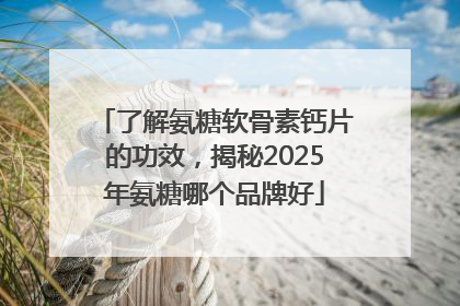了解氨糖软骨素钙片的功效，揭秘2025年氨糖哪个品牌好
