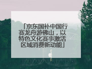 京东国补中国行赛龙舟游佛山，以特色文化赛事激活区域消费新动能