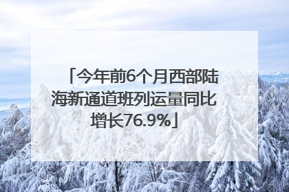 今年前6个月西部陆海新通道班列运量同比增长76.9%