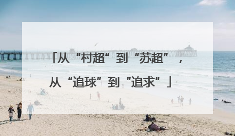 从“村超”到“苏超”，从“追球”到“追求”