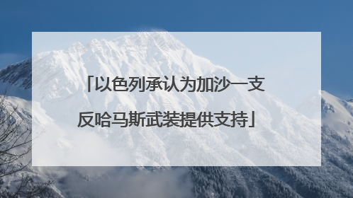 以色列承认为加沙一支反哈马斯武装提供支持