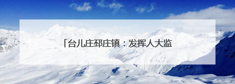 台儿庄邳庄镇：发挥人大监督作用 助力人居环境提升