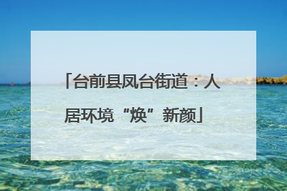 台前县凤台街道：人居环境“焕”新颜