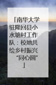 南华大学驻隆回县小水塘村工作队：校地共绘乡村振兴“同心圆”