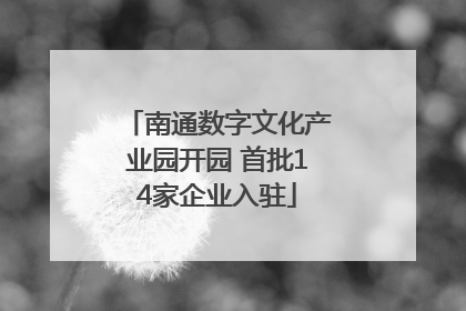 南通数字文化产业园开园 首批14家企业入驻