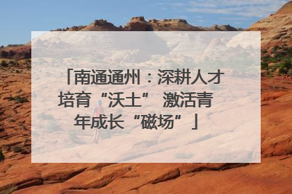 南通通州：深耕人才培育“沃土” 激活青年成长“磁场”