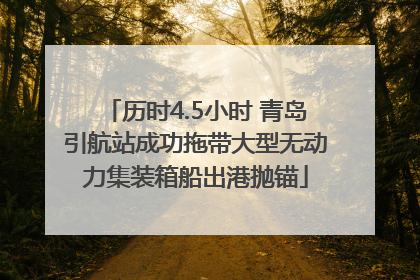 历时4.5小时 青岛引航站成功拖带大型无动力集装箱船出港抛锚