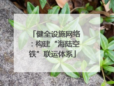 健全设施网络：构建“海陆空铁”联运体系
