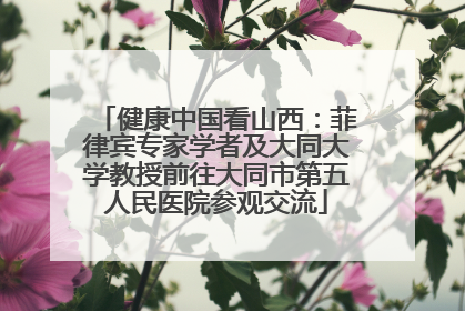 健康中国看山西：菲律宾专家学者及大同大学教授前往大同市第五人民医院参观交流