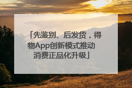 先鉴别、后发货，得物App创新模式推动消费正品化升级