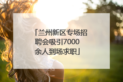 兰州新区专场招聘会吸引7000余人到场求职