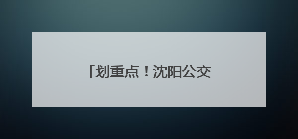 划重点！沈阳公交地铁这些人可免费