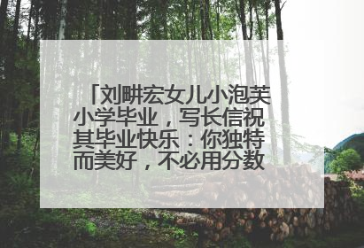 刘畊宏女儿小泡芙小学毕业，写长信祝其毕业快乐：你独特而美好，不必用分数证明自己