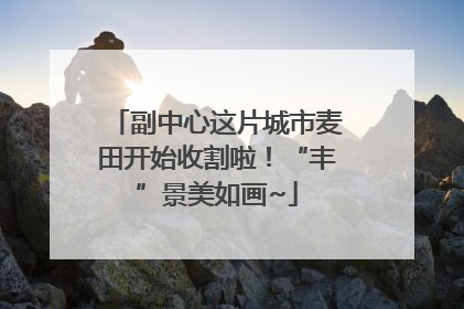 副中心这片城市麦田开始收割啦！“丰”景美如画~