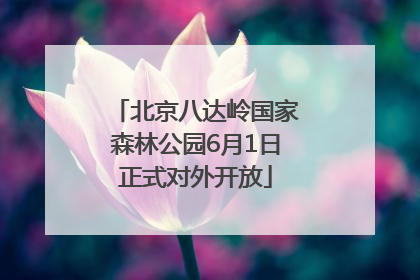 北京八达岭国家森林公园6月1日正式对外开放