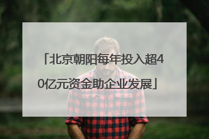 北京朝阳每年投入超40亿元资金助企业发展