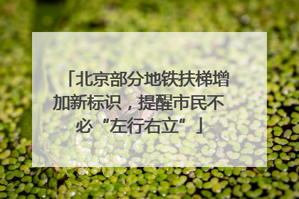 北京部分地铁扶梯增加新标识，提醒市民不必“左行右立”
