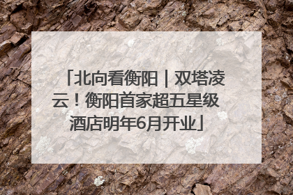 北向看衡阳｜双塔凌云！衡阳首家超五星级酒店明年6月开业