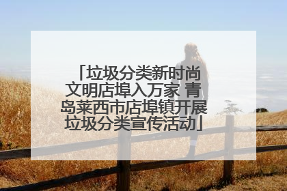 垃圾分类新时尚 文明店埠入万家 青岛莱西市店埠镇开展垃圾分类宣传活动
