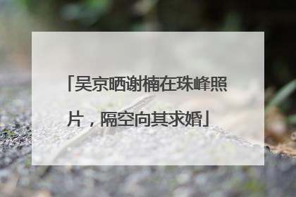 吴京晒谢楠在珠峰照片，隔空向其求婚